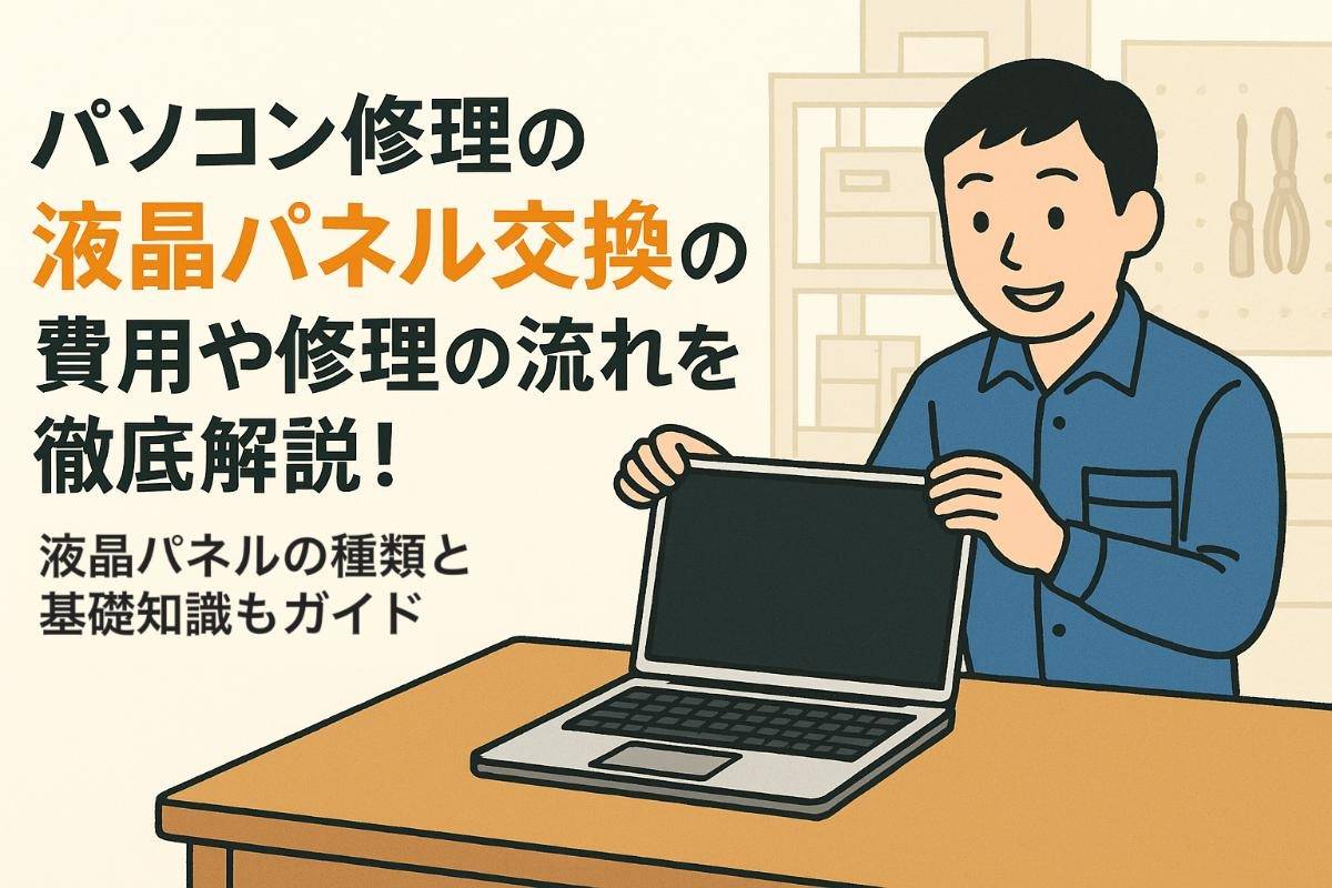 パソコン修理の液晶パネル交換の費用や修理の流れを徹底解説｜液晶パネルの種類と基礎知識もガイド