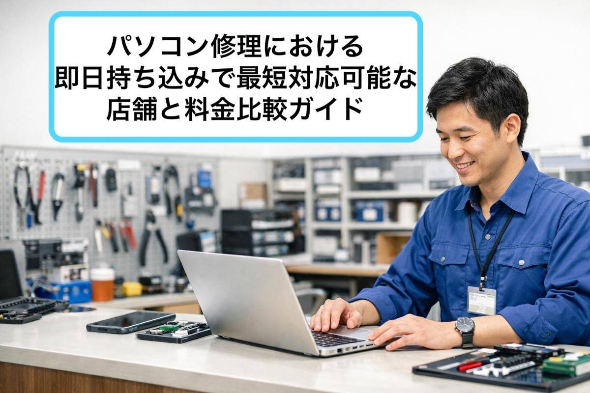 パソコン修理における即日持ち込みで最短対応可能な店舗と料金比較ガイド