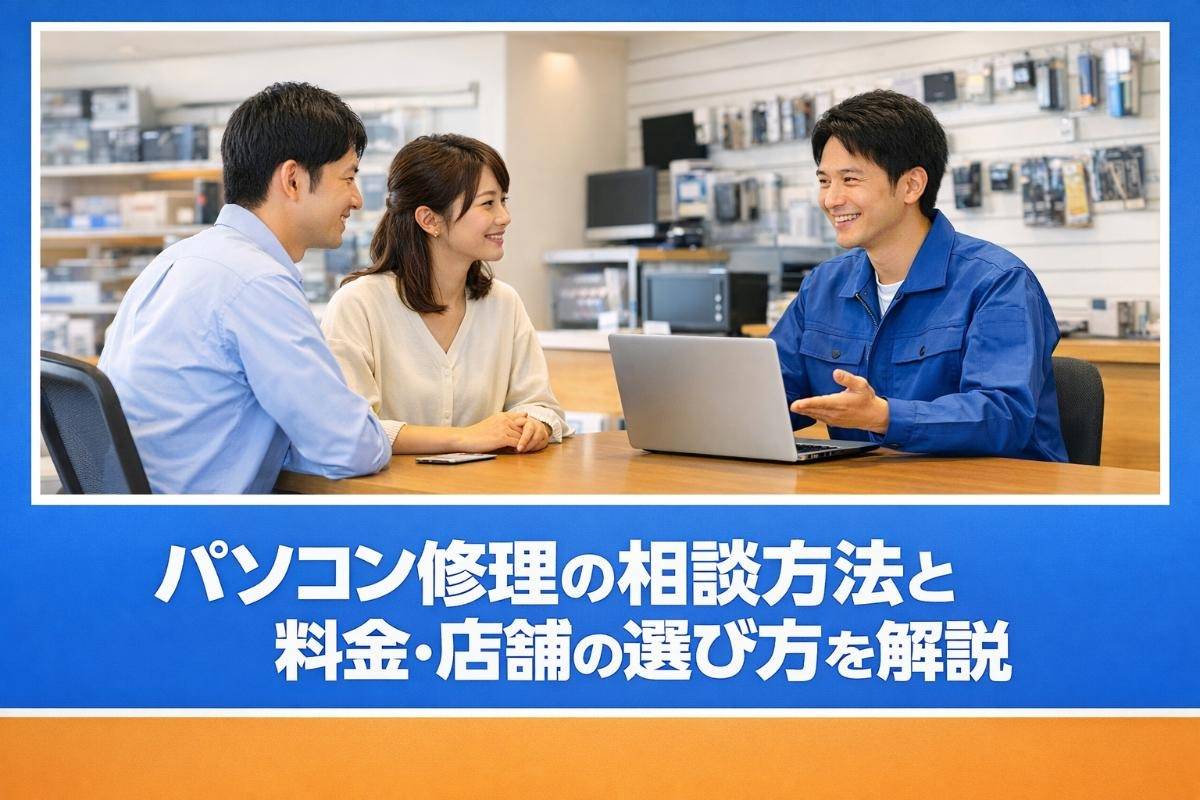 パソコン修理の相談方法と料金・店舗の選び方を解説