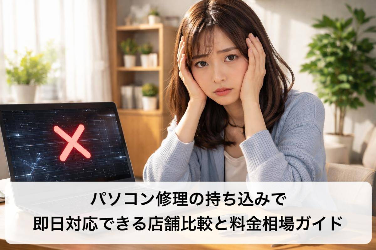パソコン修理の持ち込みで即日対応できる店舗比較と料金相場ガイド