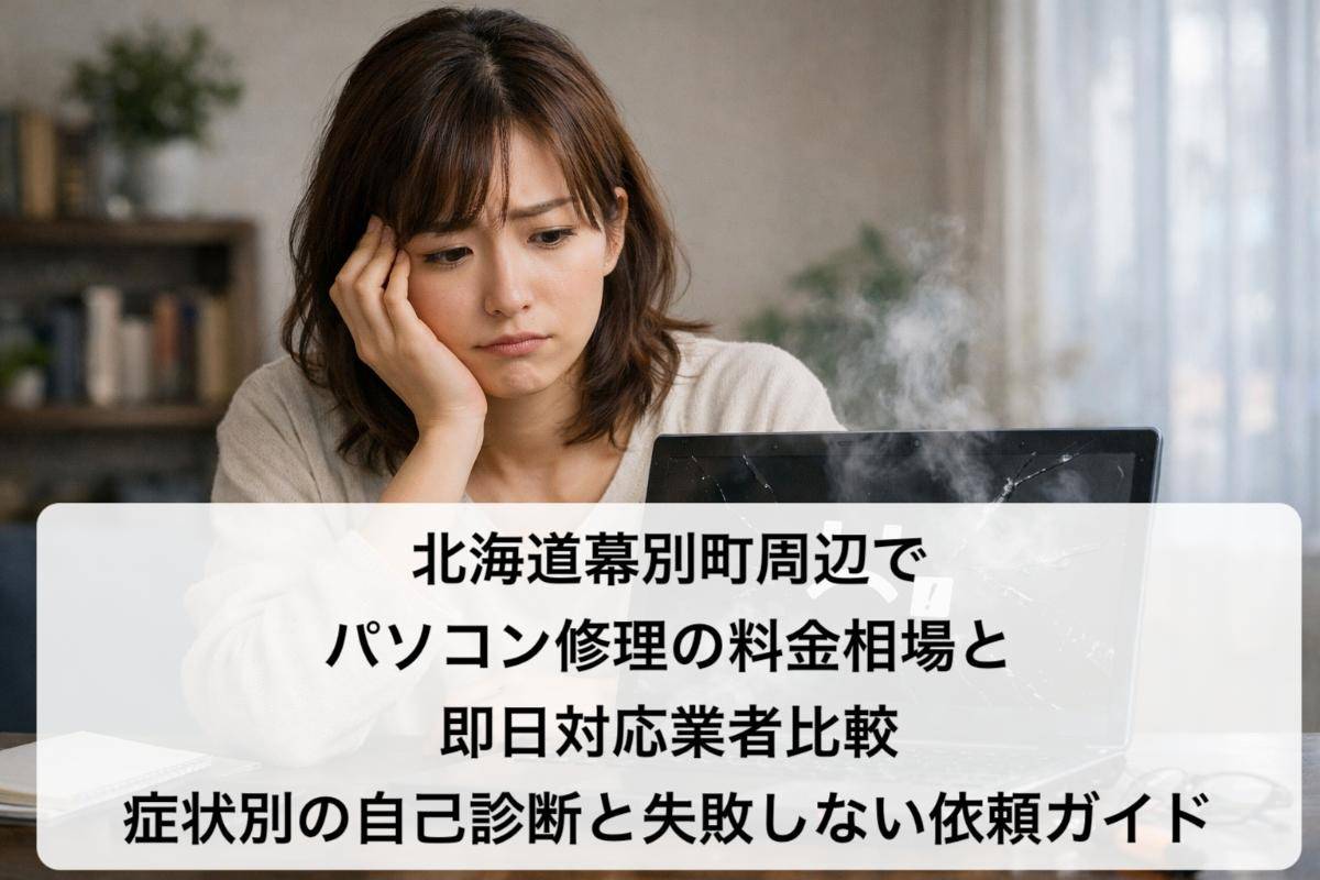 北海道幕別町周辺でパソコン修理の料金相場と即日対応業者比較|症状別の自己診断と失敗しない依頼ガイド