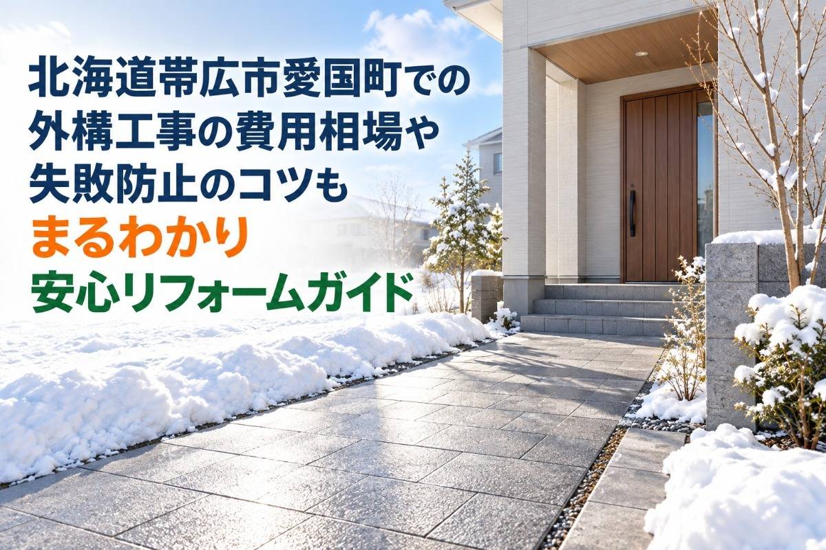 北海道帯広市愛国町での外構工事の費用相場や失敗防止のコツもまるわかり安心リフォームガイド