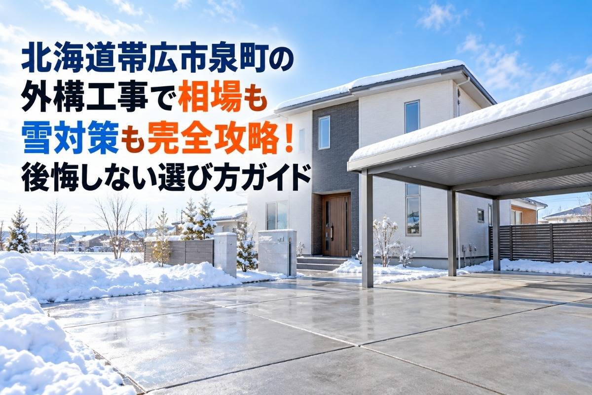 北海道帯広市泉町の外構工事で相場も雪対策も完全攻略!後悔しない選び方ガイド