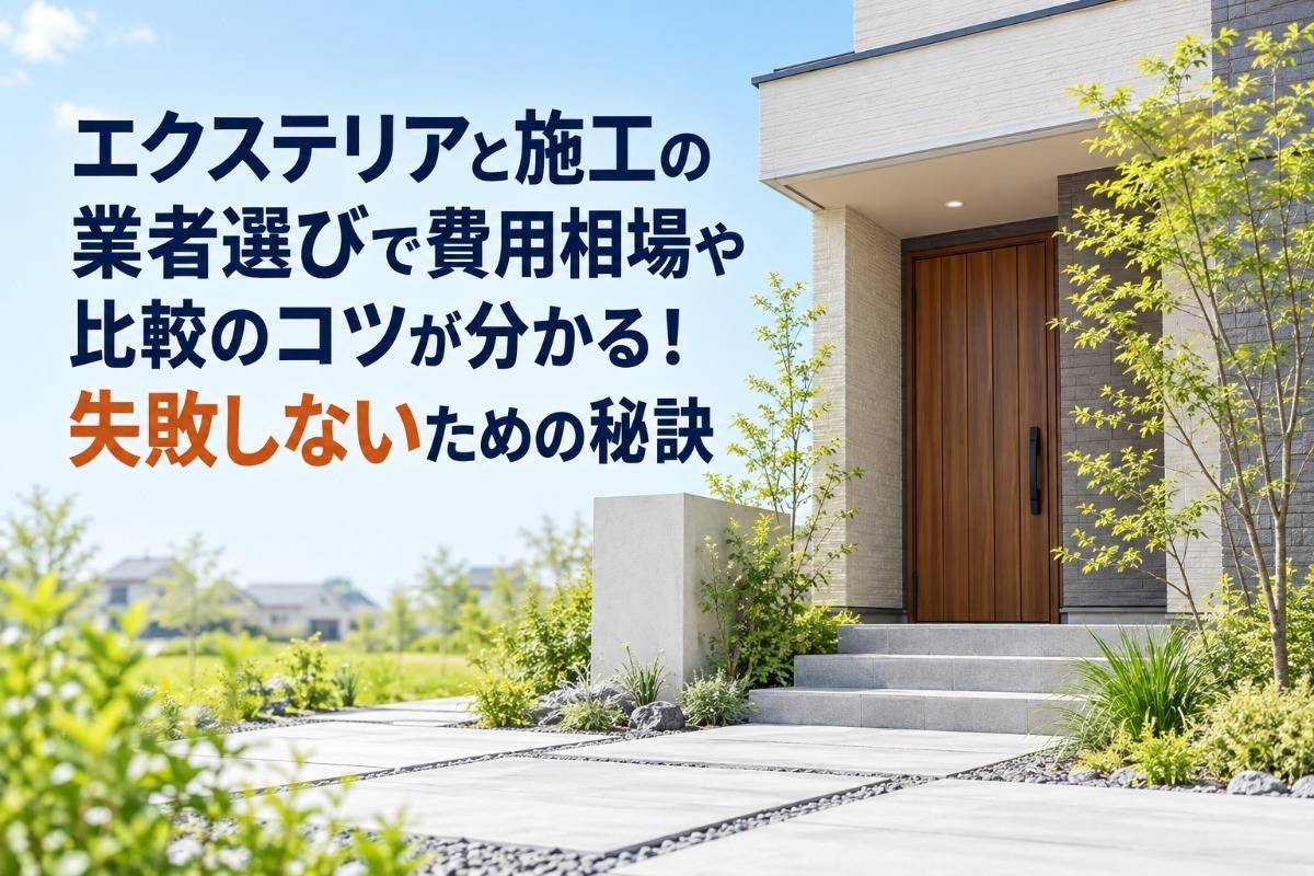エクステリアと施工の業者選びで費用相場や比較のコツが分かる!失敗しないための秘訣