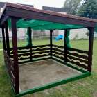 【施工例】砂場の上の屋根の設置